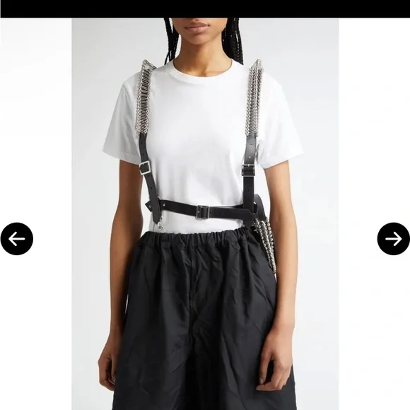 NOIR KEI NINOMIYA 
Faux Leather X Pin Harness - Picture 3 of 8